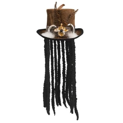 Afbeelding van Boland Hoed Voodoo Buluku Bruin 58 Volwassenen Mannen Halloween accessoire Horror