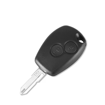 Afbeelding van PHONILLICO Sleutelhoes voor Dacia Duster Logan Logdy Sandero vouwsleutel afstandsbediening 2 knoppen lemmet met groef model batterijvak