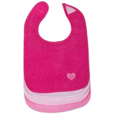 Image de Bieco set de 4 bavoirs pratiques pour bébé rose vif