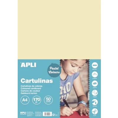 Afbeelding van APLI Ivoor Karton A4 170 g/m² 50 vel