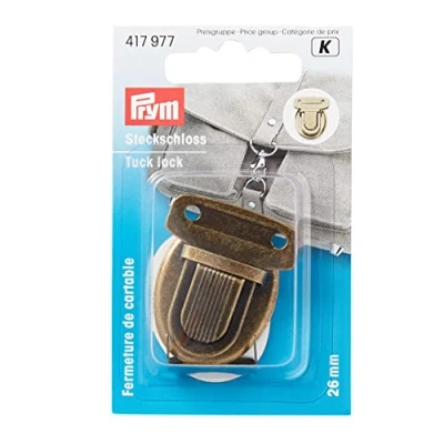 Afbeelding van Prym 417977 ratelslot 26 mm antiek messing bruin x 35