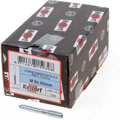 Afbeelding van Kelfort Stokeind verzinkt 69 gram M8 x 60mm