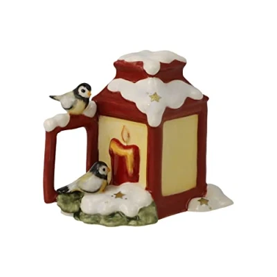 Afbeelding van Goebel Kerst Decoratief beeld / figuur Nieuwsgierige Mezen Aardewerk, 5cm