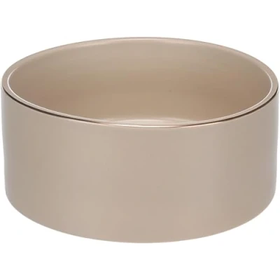 Afbeelding van flamingo voer en waterbak Eram rond 18 x 7.5 cm beige 1200 ml voerbak voor huisdieren