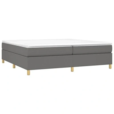 Afbeelding van Boxspringframe stof donkergrijs 200x200 cm