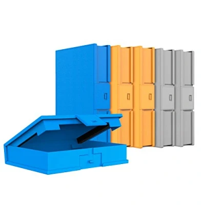 Afbeelding van Inateck Set van 6 beschermhoezen voor 3,5 inch harde schijf, schokbestendig, stofdicht, antistatisch, oranje/blauw/grijs (HPF x6)