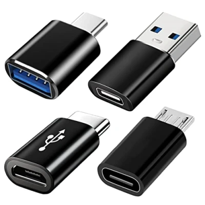 Afbeelding van USB C adapter, naar 3.0 OTG micro compatibel met MacBook Pro, Samsung Galaxy, telefoons, laptop, pc (4 stuks)