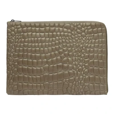 Afbeelding van LIEBESKIND BERLIN Tafelkleed Paper Bag Croco Tablet Case Salvia Lichtbruin