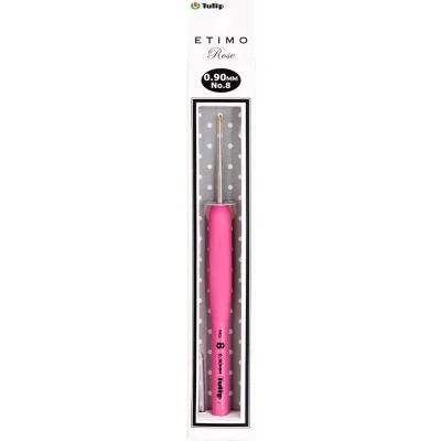 Afbeelding van Tulp Etimo Rose haaknaalden staal softgrip 0.90mm Per Stuk