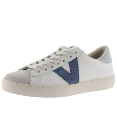 Afbeelding van Victoria 1126142 MEN Lage sneakers Berlijn leer met lederen neus dienblad voor heren, Blauw