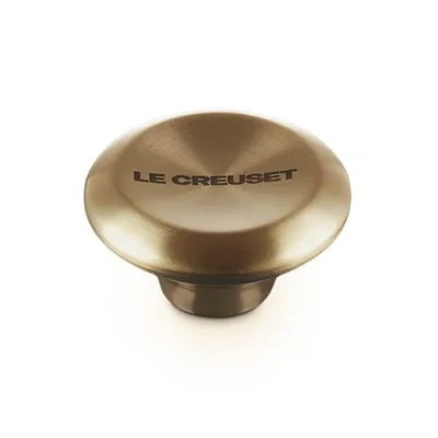 Afbeelding van Le Creuset Knop Signature Rond in RVS 4,7cm Licht Goudkleurig