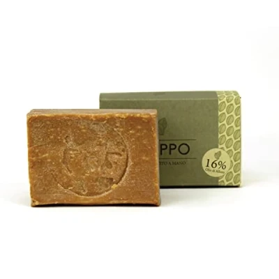 Image de Lynpha Vitale Savon d’Alep avec 16% d’Huile de Laurier méthode traditionnelle Alep pur et naturel, recette originale Fabriqué à la main en Turquie 200 gr