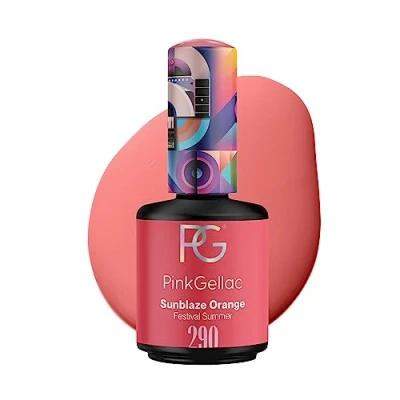 Afbeelding van Pink Gellac 290 Sunblaze Orange Gel Nagellak 15 Ml