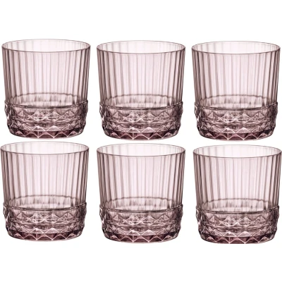 Afbeelding van Bormioli Rocco Whiskey Glazen America&#039;s 20 Lilac Rose 300 ml 6 Stuks