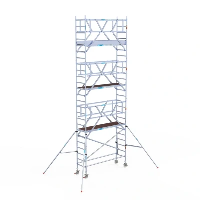 Afbeelding van Rolsteiger 0.75x2.50x8.20m lichtgewicht platformen incl. dubbele voorloopleuningen