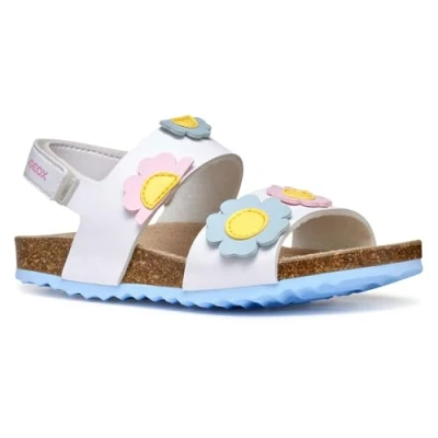 Afbeelding van Geox Adriel GIRL Sandalen voor kinderen, Maat: 25, White Hoogwaardig imitatieleer