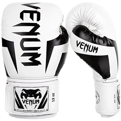 Afbeelding van Venum Kickboks Bokshandschoenen Elite Wit Zwart