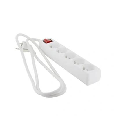 Afbeelding van CHACON 5 x 16 A blok met schakelaar 1,5 m wit (FR)