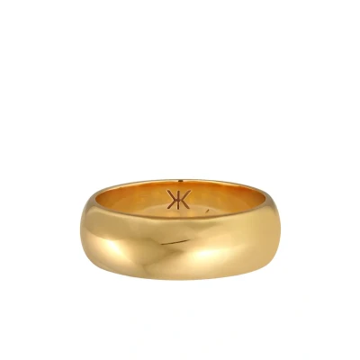Afbeelding van Kuzzoi Chunky Basic Ring goldcoloured, Heren, Maat: 62, Gold coloured