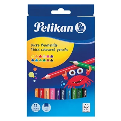 Image de Pelikan crayons de couleur ?pais bsd12dn, ?tui 12 carton 724039