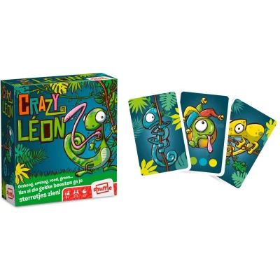 Afbeelding van Shuffle Crazy Leon Kaartspel Domino Nederlands