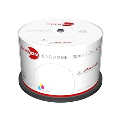 Afbeelding van Primeon 2761105 CD R 80 disc 700 MB 50 stuk(s) Spindel Bedrukbaar