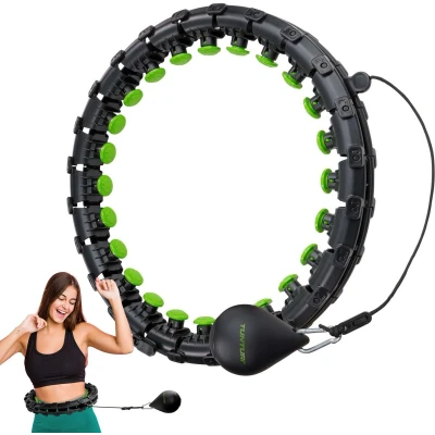 Afbeelding van Tunturi Adjustable Hula Hoop (incl Weight) Zwart