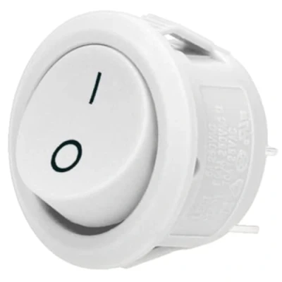 Afbeelding van ORNO AE 13180 tuimelschakelaar, rond, voor auto, vrachtwagen, wit