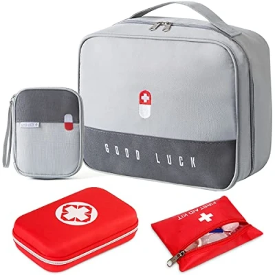 Afbeelding van JOYBOY 4 stuks medicijnzakken, grote capaciteit, leeg, waterdicht, eerste hulp, reizen, outdoor activiteiten