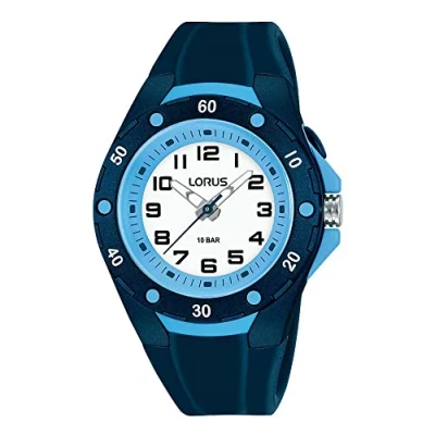 Afbeelding van Lorus Uniseks kinderhorloge analoog kwarts met siliconen armband R2371NX9, Blauw, Riemen