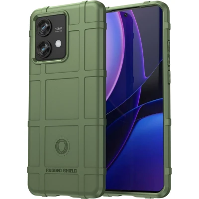Afbeelding van imoshion Hoesje Geschikt voor Motorola Edge 40 Neo Siliconen Rugged Shield Backcover Donkergroen