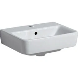 Afbeelding van Geberit Renova Plan fontein wit (45 x 34 cm) 1 kraangat, met
