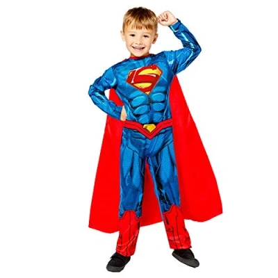 Afbeelding van Amscan Officieel Warner Bros Superman kostuum (6 8 jaar), blauw
