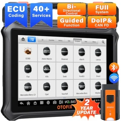 Afbeelding van OTOFIX D1 auto diagnosegereedschap, diagnosekoffer voor alle OE niveausystemen, ECU codering, actieve test, upgrade naar MP808BT/MS906, meer dan 30 services, kan FD en DoIP, FCA SGW