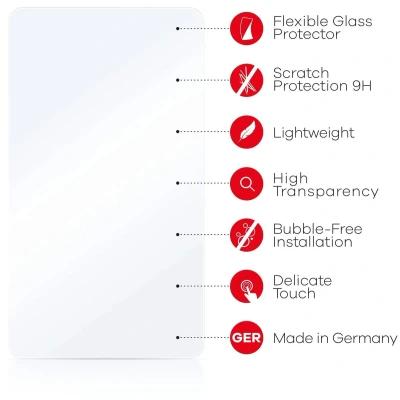 Afbeelding van upscreen Screenprotector voor Toyota Corolla 2023 Infotainment System 10,5&quot; Folie Beschermfolie Beschermglas transparant