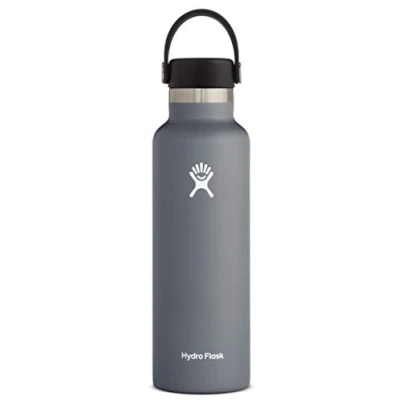 Afbeelding van HYDRO FLASK Geïsoleerde Fles 621 ml Roestvrij Stalen Vacuüm Flex Cap Anti lek en Poedercoating BPA Vrij Standaard Opening Steen