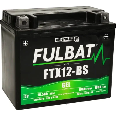 Afbeelding van Fulbat Accu YTX12 BS Gel 12V 10Ah (Onderhoudsvrij)