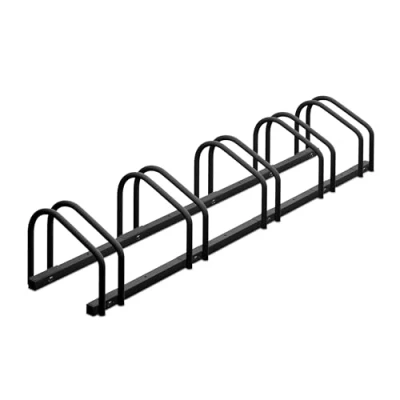 Afbeelding van Relaxdays Fietsendrager voor 5 fietsen, staal, vloer, muur, maximale bandbreedte 60 mm, binnen en buiten, antraciet