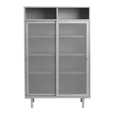 Afbeelding van Hygge Interiors Veep Greige Opbergkast Schuifdeur H140 cm