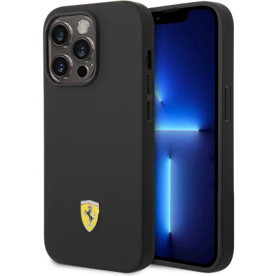 Afbeelding van Ferrari Silicone Back Case geschikt voor Apple iPhone 14 Pro (6.1&quot;) Zwart