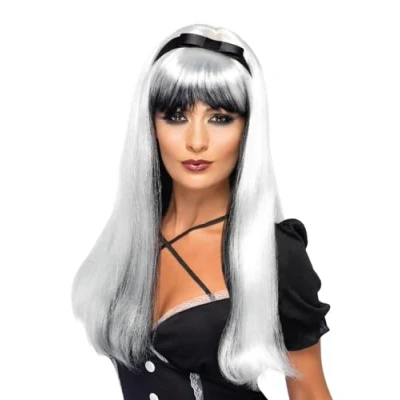 Afbeelding van Bewitching Wig, Silver over Black
