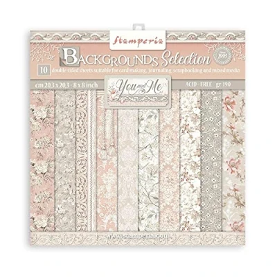 Afbeelding van Stamperia International Mini Scrapbooking You and Me Witte Achtergrond OSFA