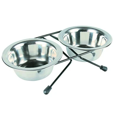 Afbeelding van TRIXIE VOER / WATERBAK SET RVS METAAL