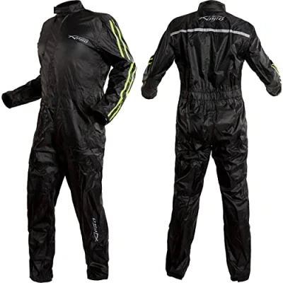 Afbeelding van Regenpak, motorfiets, regenbroek, waterdicht, fluo, L
