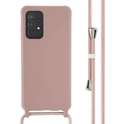 Afbeelding van iMoshion hoesje Geschikt voor Samsung Galaxy A52 (4G) / A52s (5G) met koord Siliconen Roze