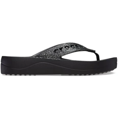 Afbeelding van Crocs Baya Platform Flip sandaal voor dames, zwart.