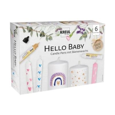 Afbeelding van Kreul Kaarsenverf Set 6x29 ml Hello Baby