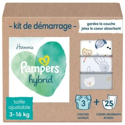 Image de Hybrid Kit de 25 Coeurs absorbants et 3 Couches lavables