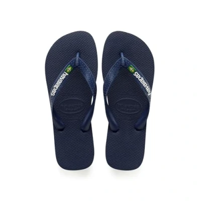 Image de Havaianas Brasil Logo Mixte Tongs, Marine Blue, 43/44 EU