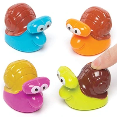 Afbeelding van Baker Ross 4 stuks raceslakken voor kinderen als kleine verrassing of prijs feestspelletjes
